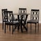 Baxton Studio Anise Grey Upholstered and Dark Brown Finished Wood 5-Piece Dining Set 169-9734-10900 - alternate 7